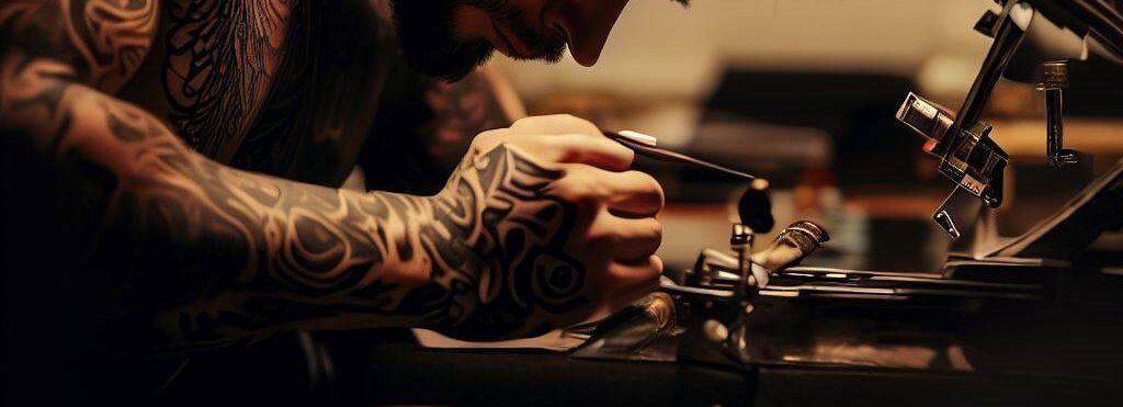 Top View Process Tattooing Professional Salon Stock Photo 415460431 |  Shutterstock